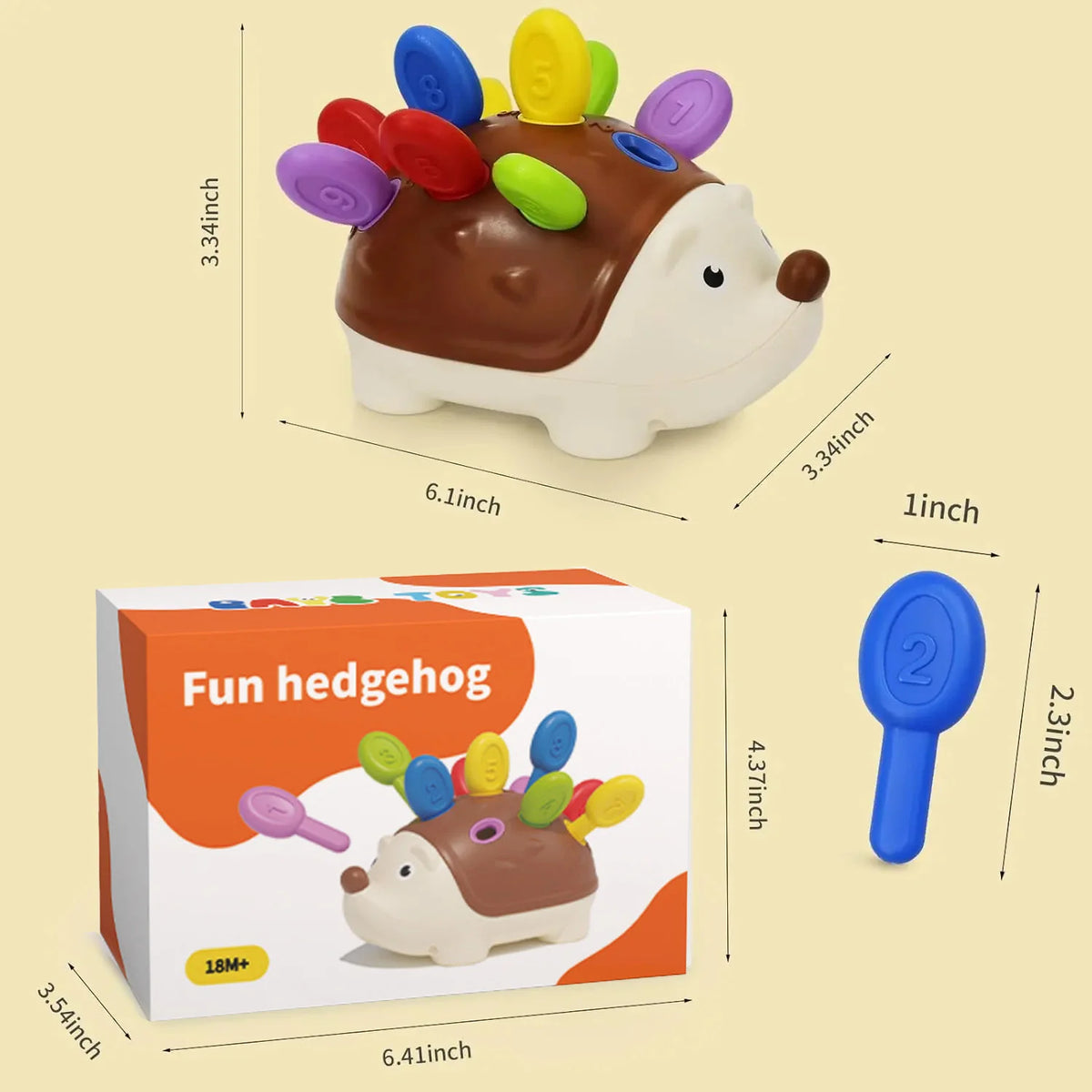 Montessori Hedgehog Fine Motor Toy – educational toy photo 6