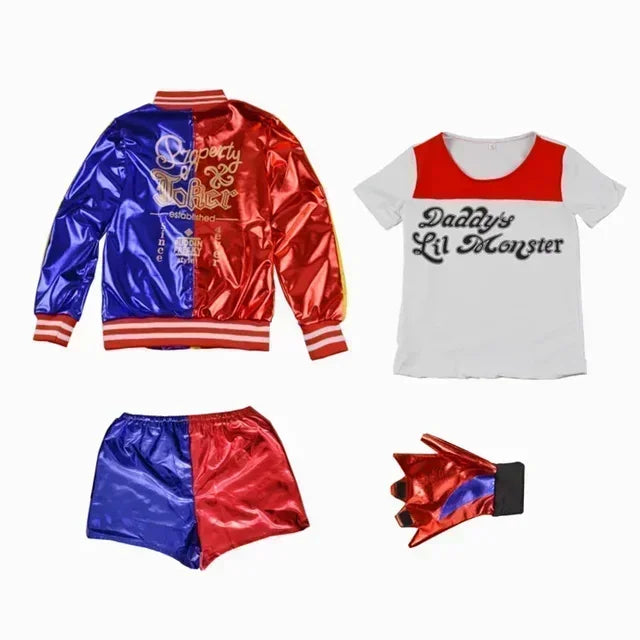 Harley Quinn Kids Cosplay Costume Set – kids costume photo 9