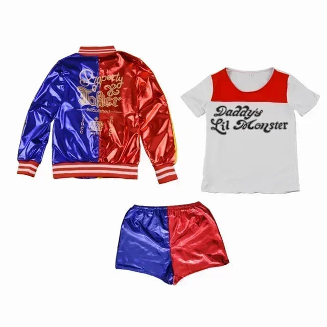 Harley Quinn Kids Cosplay Costume Set – kids costume photo 8