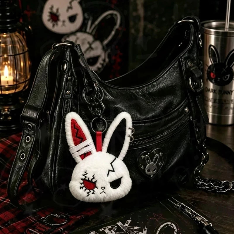 Gothic Bunny Plush Keychain – photo 4
