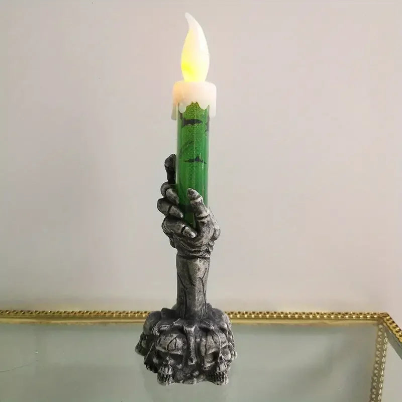 Halloween Skeleton Hand LED Candle – halloween decor photo 2