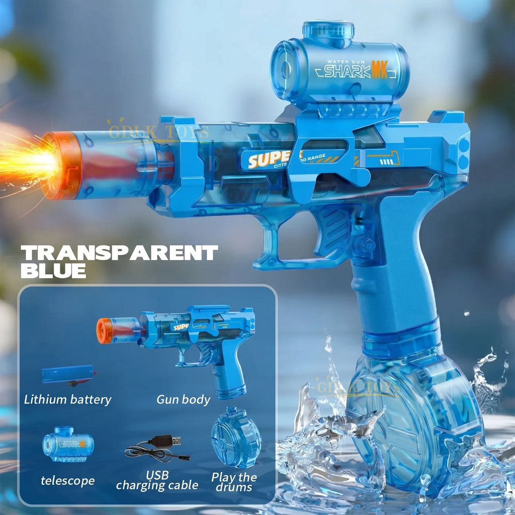 Powerful Electric Water Gun for Adults & Teens – Automatic Water Suction Blaster, Rechargeable Summer Outdoor Toy