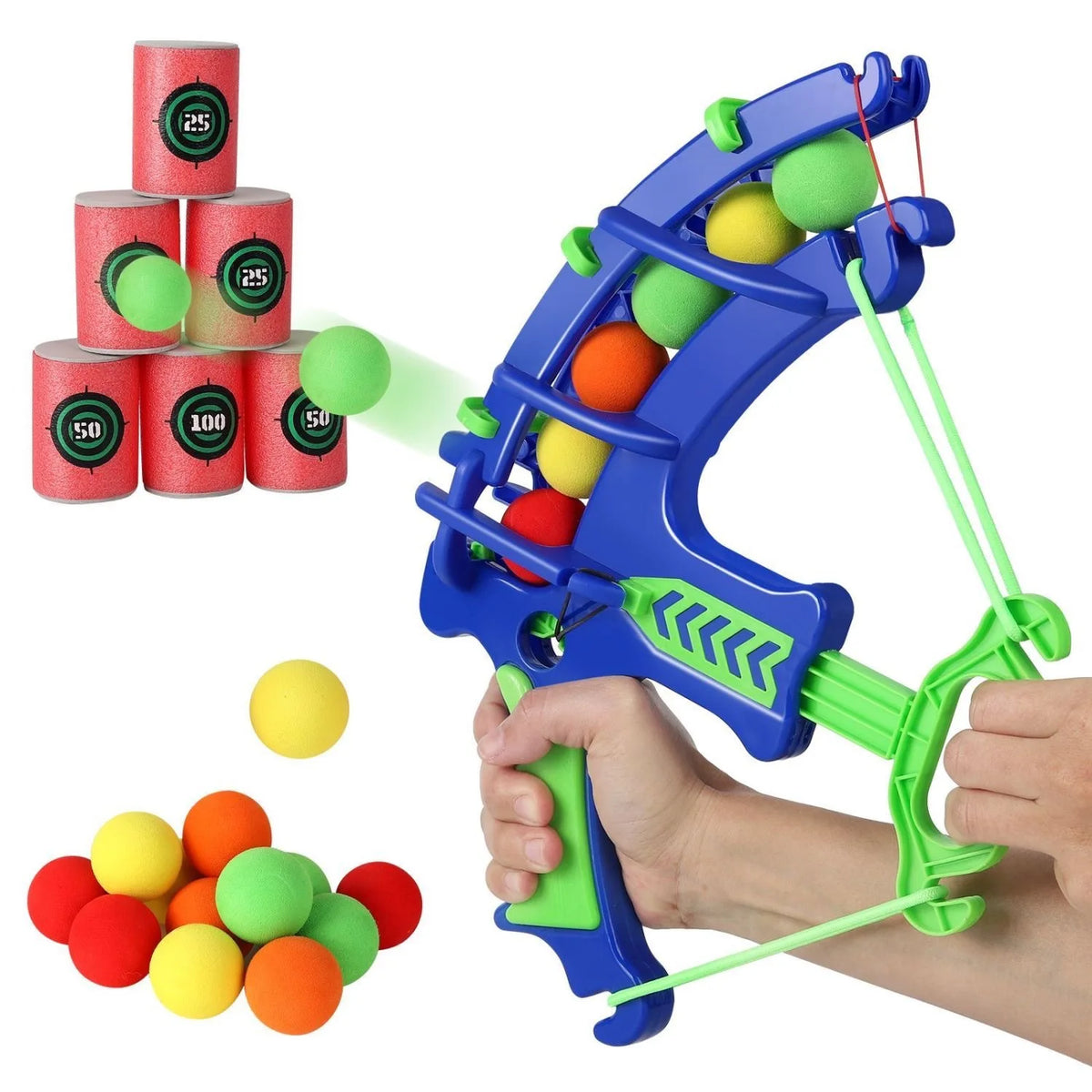 Slingshot Sticky Ball Target Game – Montessori Throwing Dartboard & Basketball Board for Kids, Indoor & Outdoor