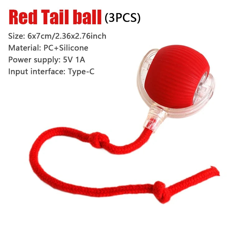 Automatic Rolling Cat Ball with Mouse Tail – cat toys photo 12