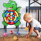 Montessori Sticky Ball Dart Board – Animal Target Throwing Game for Kids 3–7 Years