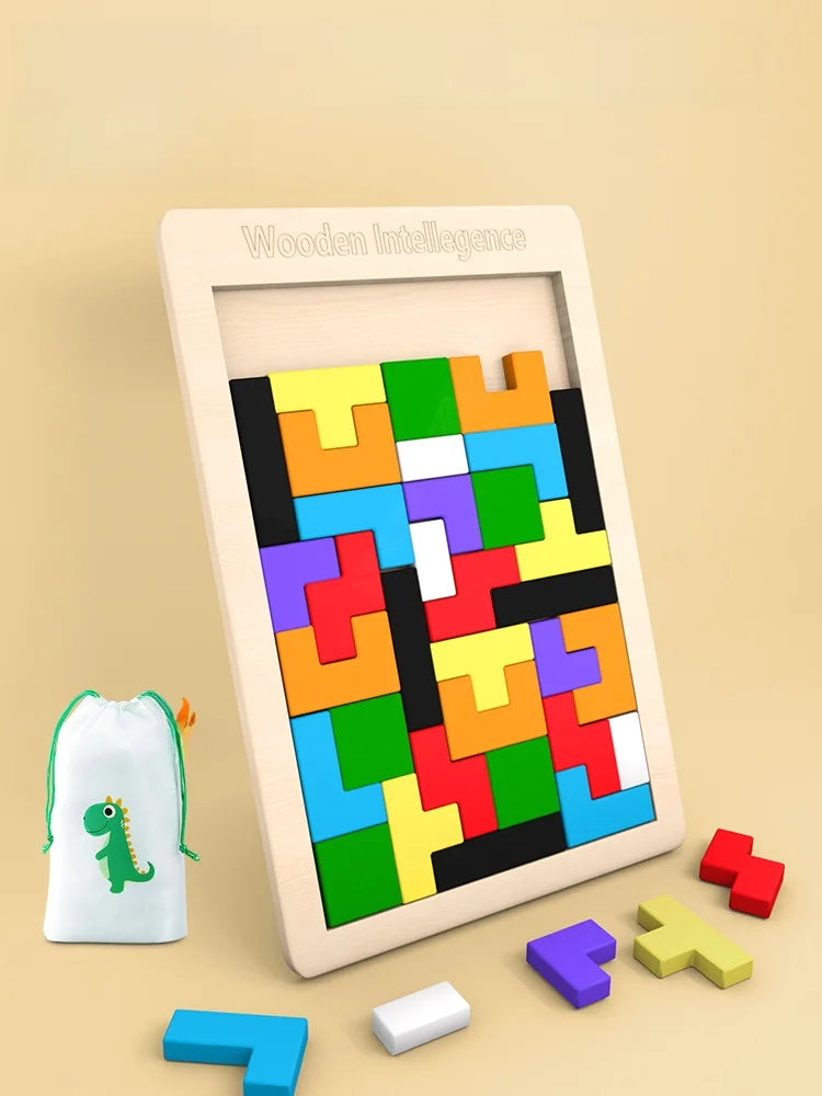Colorful Wooden Tangram Puzzle – photo 4