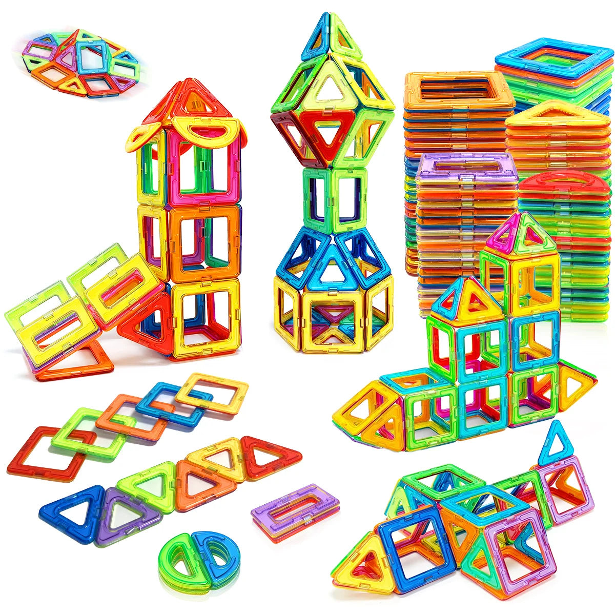 Magnetic Building Blocks Set for Kids – STEM Magnet Construction Toy, 20 to 84 Pieces