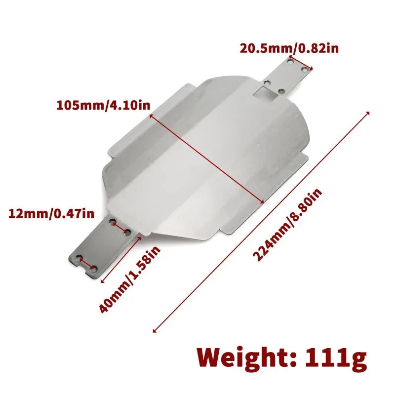 Stainless Steel Skid Plate Chassis Armor for MJX Hyper Go 1/16 RC Cars – rc parts photo 5