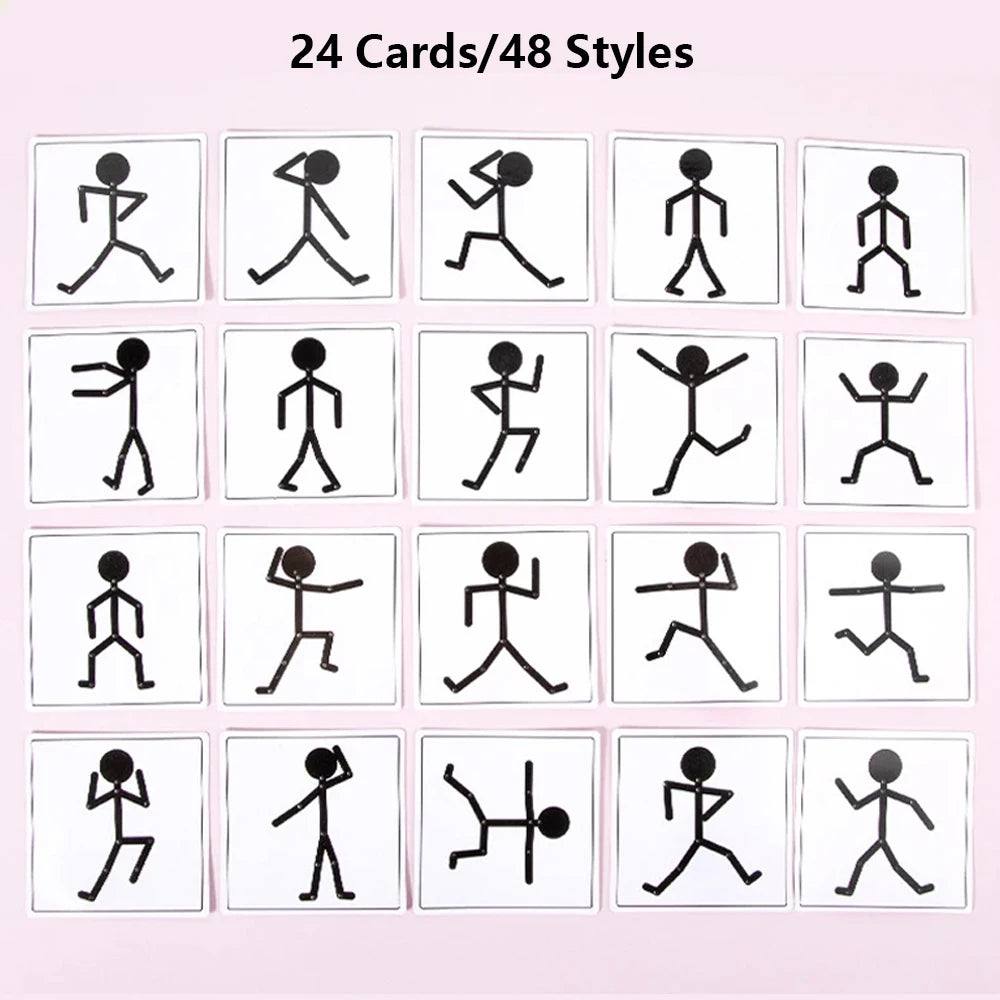 Montessori Pose-Matching Stick Figure Game – educational toy photo 5