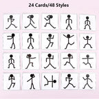 Montessori Pose-Matching Stick Figure Game – educational toy photo 5