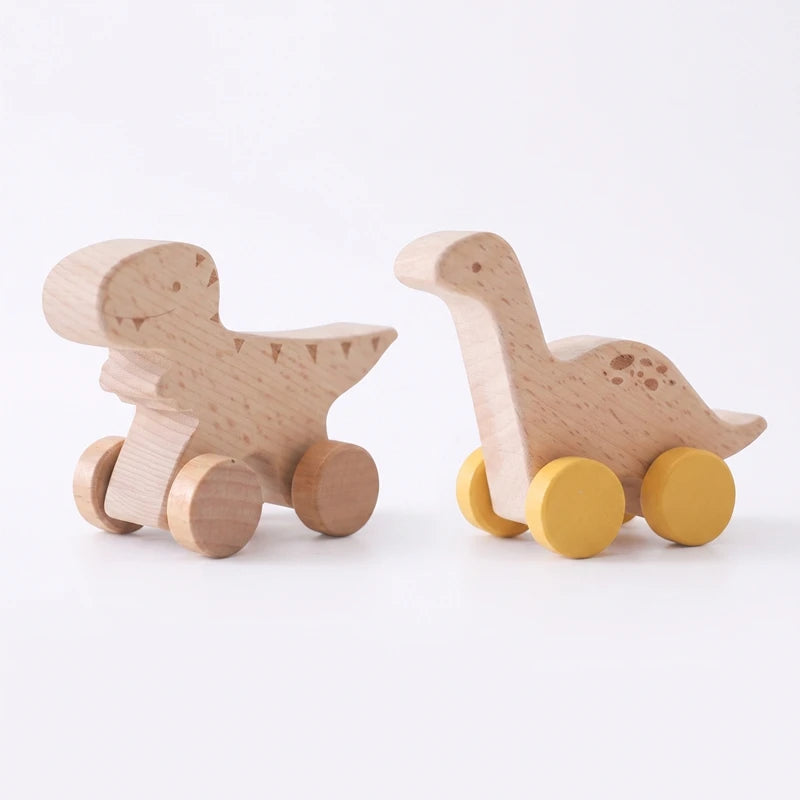 Wooden Dinosaur & Car Teether Toy – baby teether photo 15