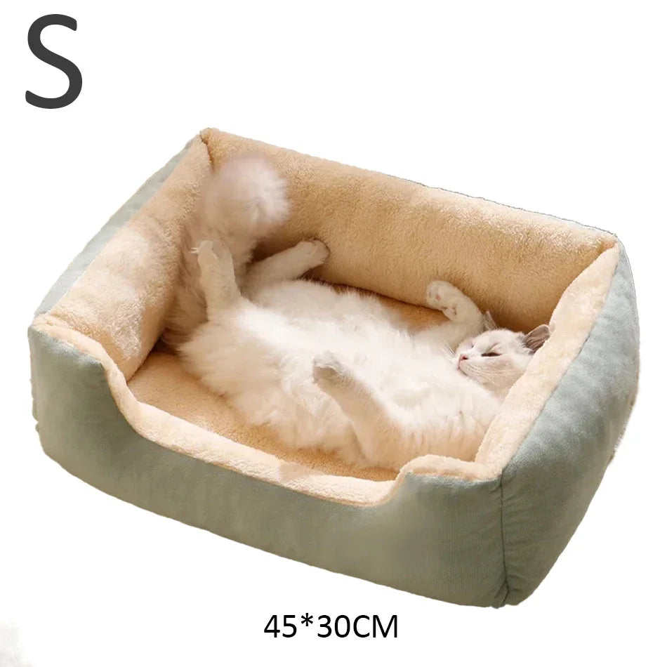 Soft Plush Cat Bed Basket – pet bed photo 13