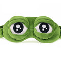 3D Sad Frog Sleep Mask – Soft Plush Light-Blocking Eye Mask for Sleep & Travel, Adjustable