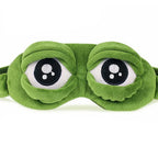 3D Sad Frog Sleep Mask – Soft Plush Light-Blocking Eye Mask for Sleep & Travel, Adjustable