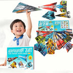 36-Piece DIY Origami Paper Airplane Kit – Full-Color Pre-Printed Folding Planes for Kids