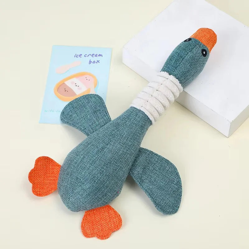 Plush Duck Squeaky Dog Toy – photo 8