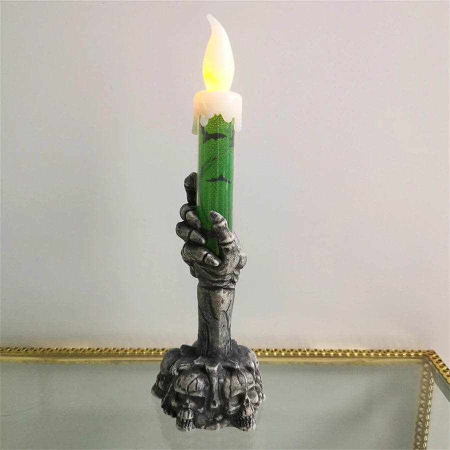 Halloween Skeleton Hand LED Candle – halloween decor photo 8