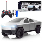 1:24 RC Cyber Pickup Truck – 4WD Off-Road Remote Control Truck with LED Lights, Dual Motor, 27MHz