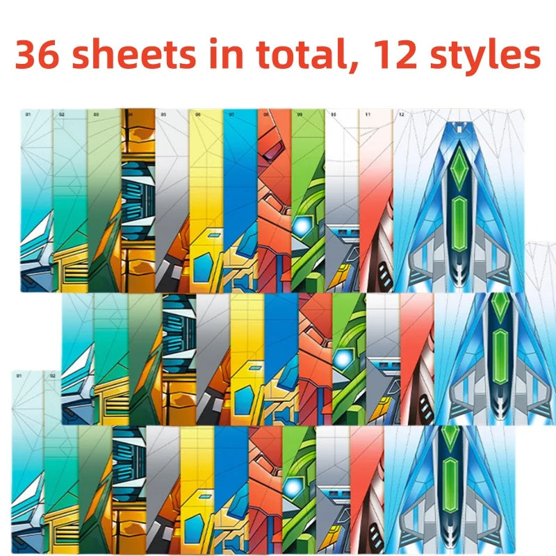 36-Piece DIY Origami Paper Airplane Kit – craft kit photo 6
