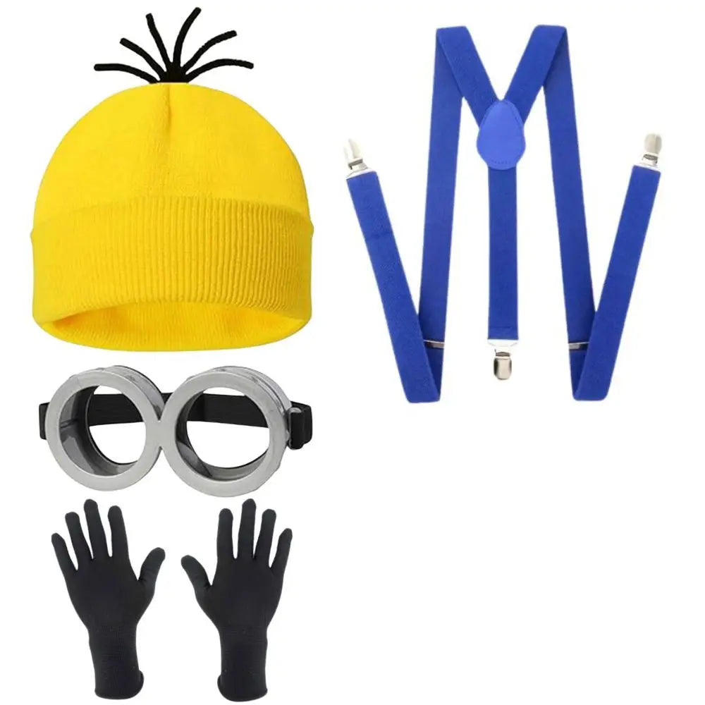 Yellow Beanie, Goggles & Gloves Cartoon Costume Set – costume accessories photo 6
