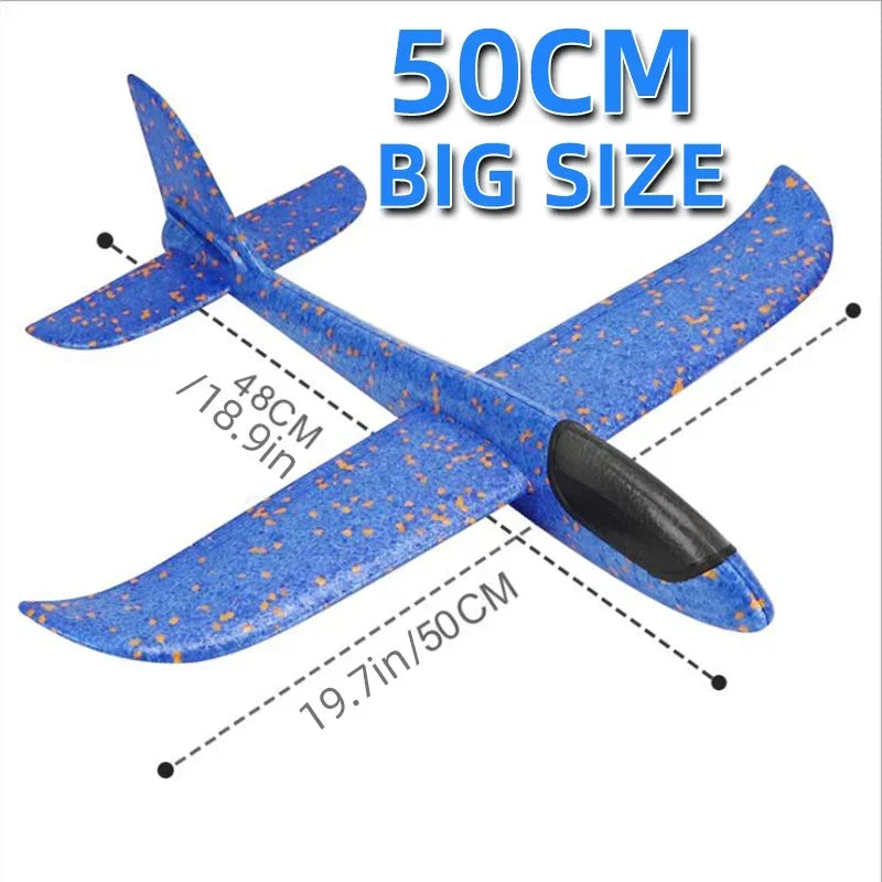 50CM Large Foam Glider Plane – Hand Throw Airplane Outdoor Flying Toy