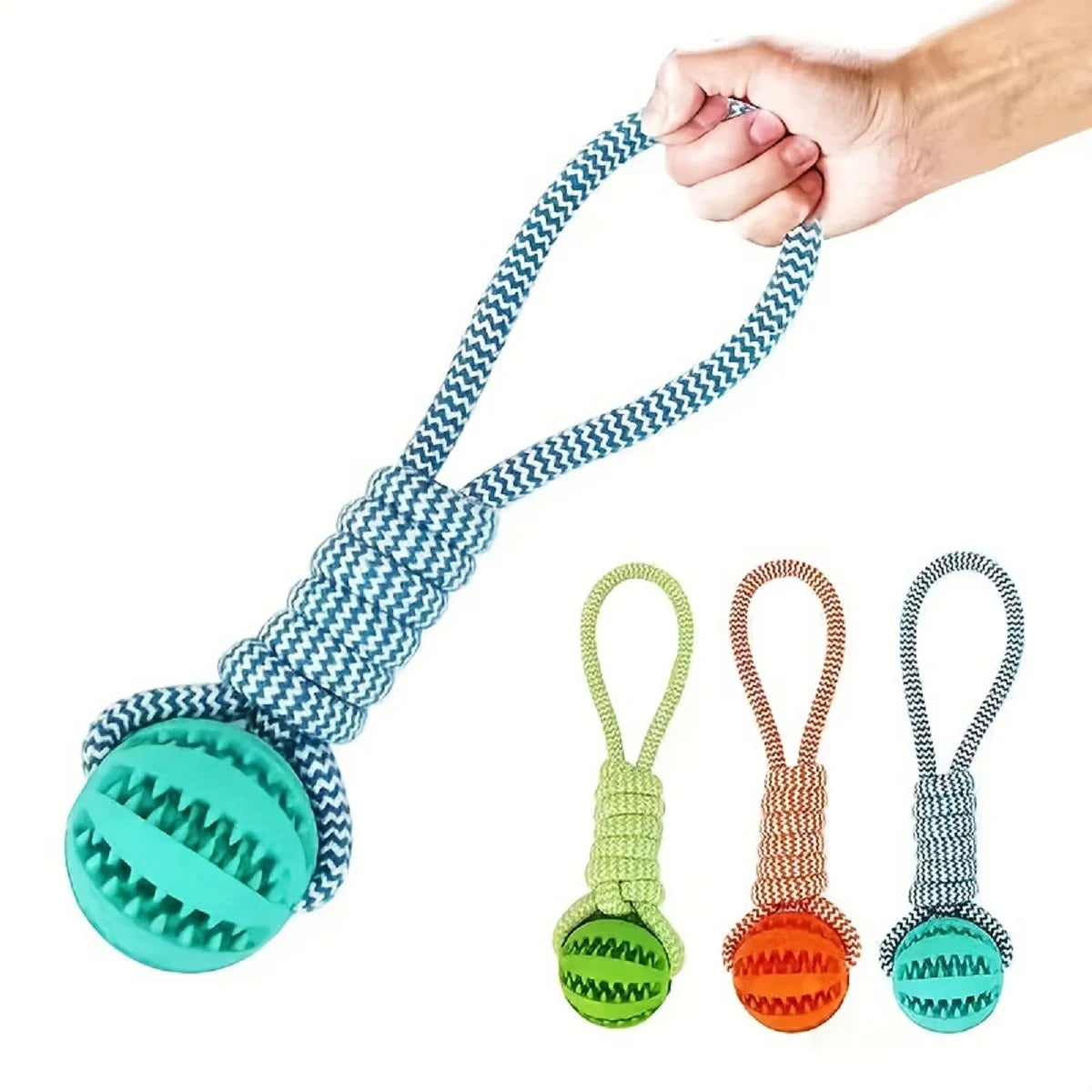 Dog Rope Tug Toy with Treat-Dispensing Ball – dog toy photo 5