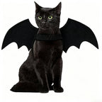 Cat Bat Wings Costume – Adjustable Black Felt Halloween Harness for Cats & Kittens | Easy-Wear Pet Cosplay Accessory