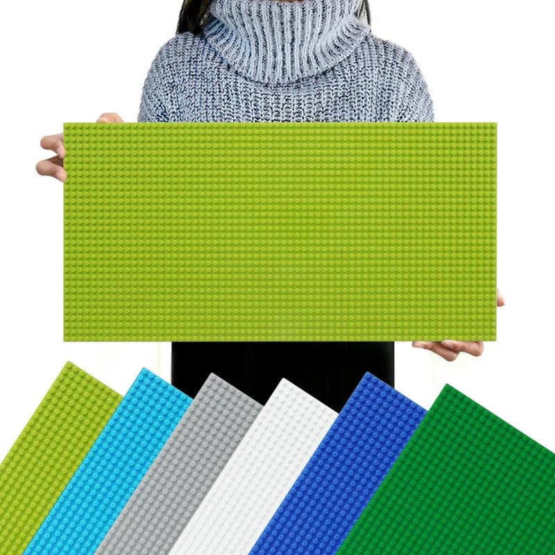 32 x 64 Stud Building Block Baseplate – Large Brick Base Board Compatible with Major Brick Brands, 6 Colors