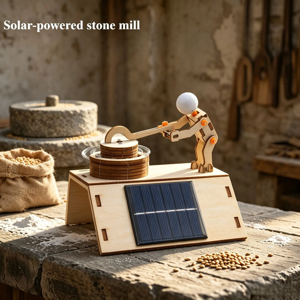 Solar-Powered Car & Lunar Rover DIY Wooden Model Kits – stem kit photo 17