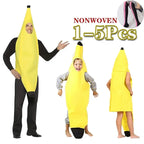 Banana Costume for Kids & Adults – Funny Fruit Jumpsuit for Halloween, Christmas & Group Costumes